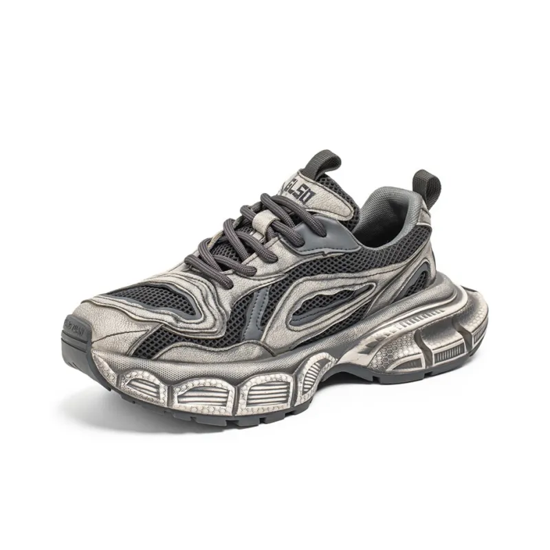 ROBINHOOD Slip Resistant, Abrasion Resistant, Breathable, Lightweight Low Top Chunky Sneakers Men's Box Included-12