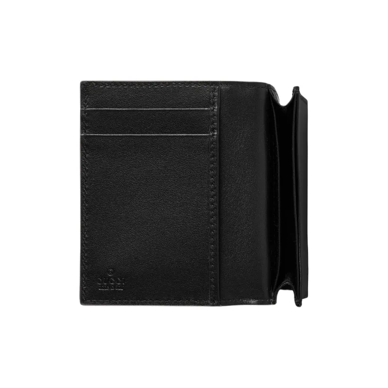 GUCCI GG Marmont Leather Card Holder Men's Black-3