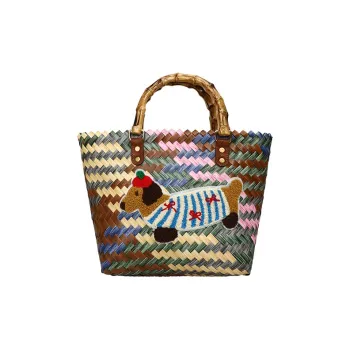 Yalu Fabric Handbag Unisex Multicolor/Coffee