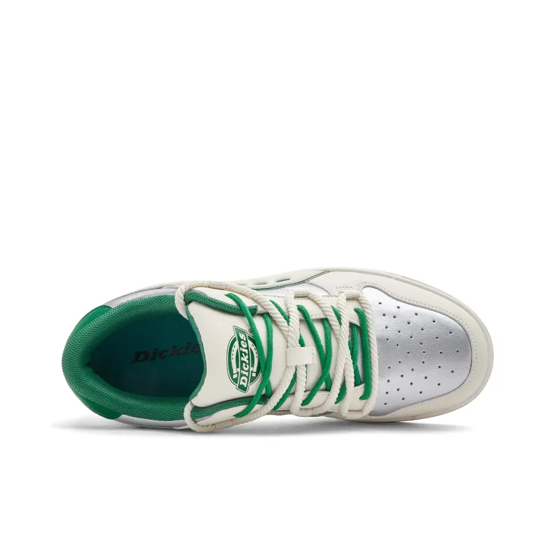 Dickies Low Top Skateboard Shoes Men's White Green-2