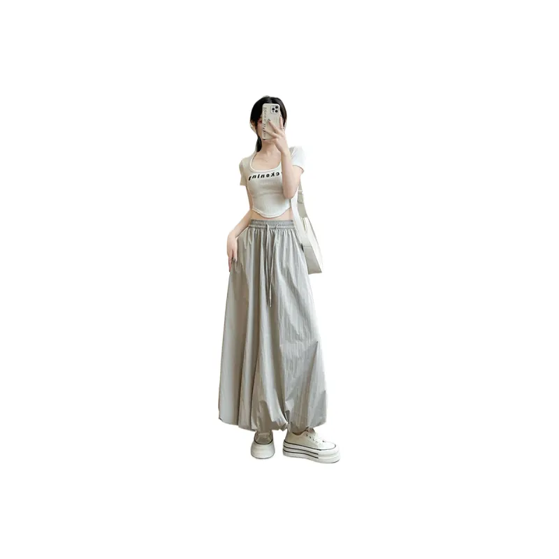 GUAILILUOLI Casual Long Skirt Women's-8