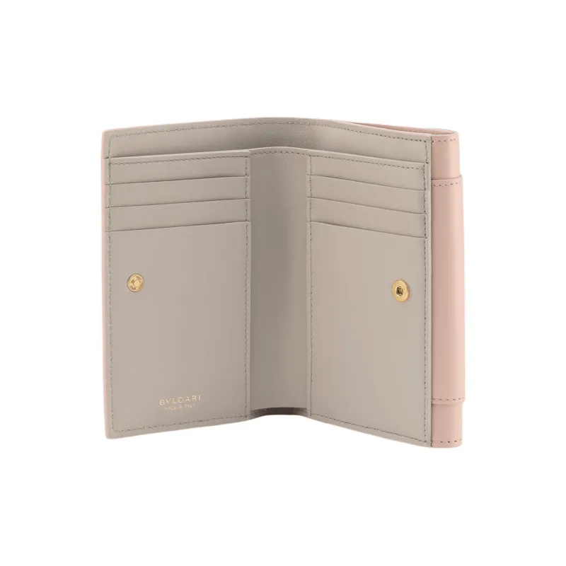 BVLGARI Serpenti Forever Calfskin Wallet Tubas Women's Pink-2