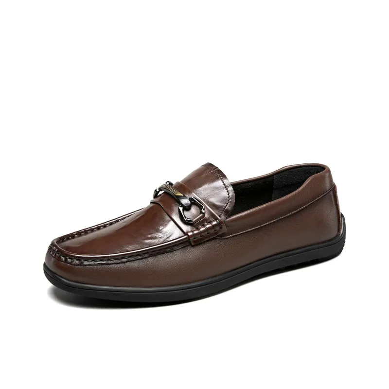 YEARCON Gommino Loafers Men Brown-5