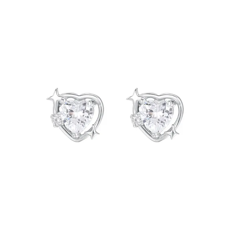 TAOHUAZHAOZHAO S 999 Fine Silver Stud Earrings Women's-3