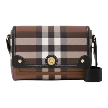 Burberry Note Polyurethane Crossbody Bag, Shoulder Bag Women's Brown