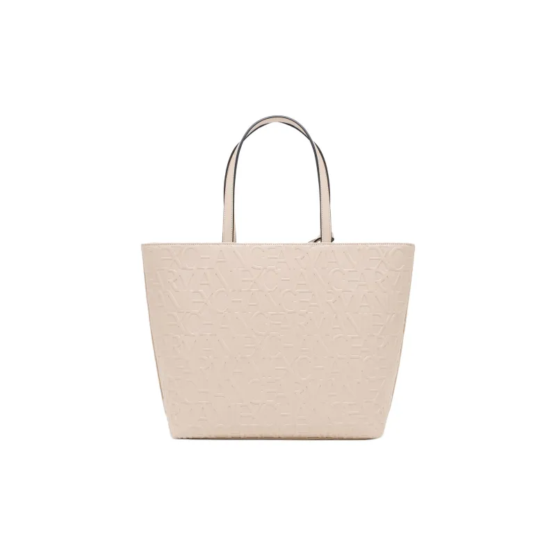 ARMANI EXCHANGEAE Polyester Tote Bag, Shopping Bag, Handbag, Shoulder Bag Women's Light Apricot-2