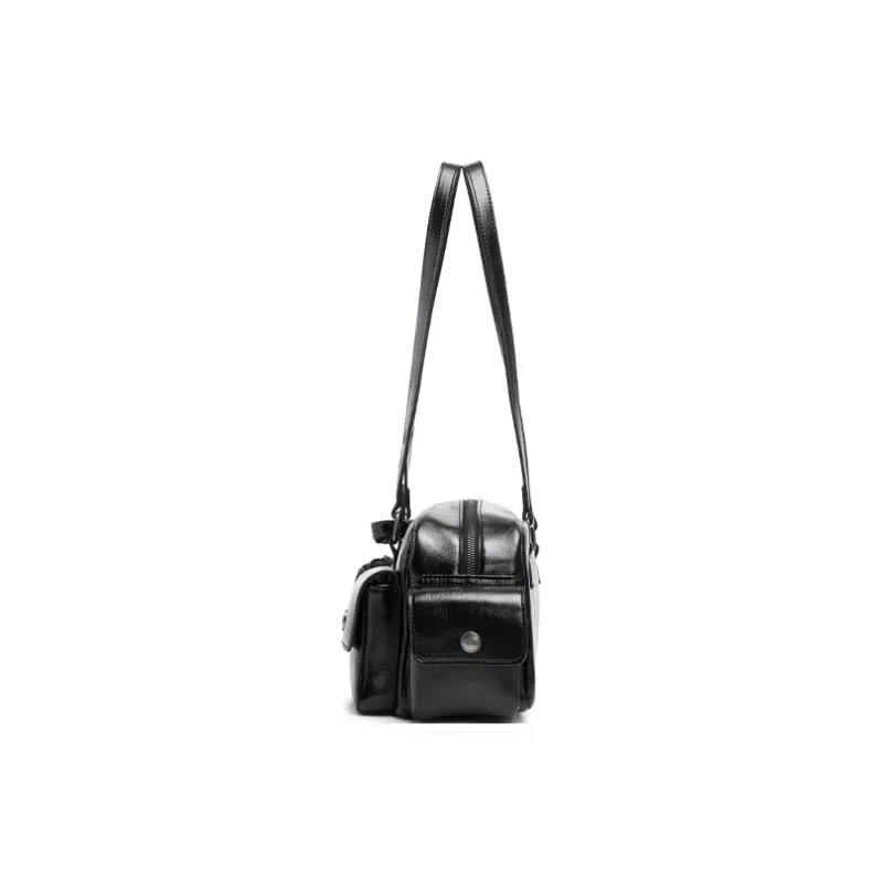 Champion Artificial Leather Shoulder Bag Women's Medium Blue Denim/Silver White/Black-12