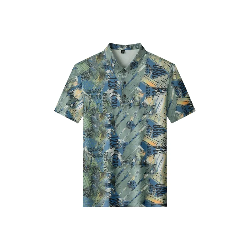 PIERRE CARDIN Polo Shirts Men Blue Green-0