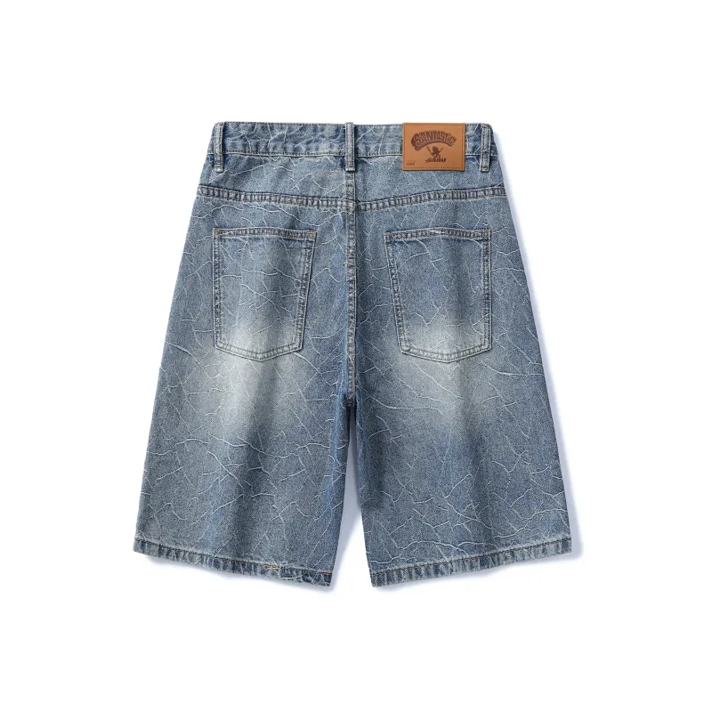 SANTASTIC Denim Shorts Men Blue-1