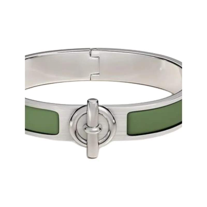 HERMES Enamel Bangles Men's Green-1