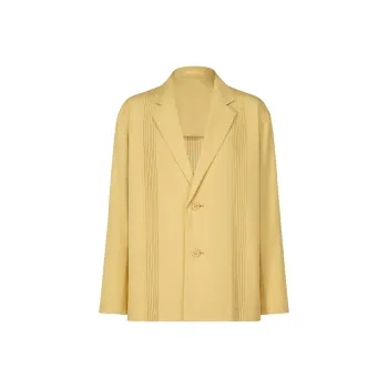 ISSEY MIYAKE SS25 Business Suit Coat Men's Light Yellow
