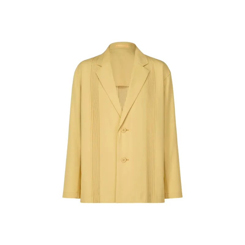 ISSEY MIYAKE SS25 Business Suit Coat Men's Light Yellow-0
