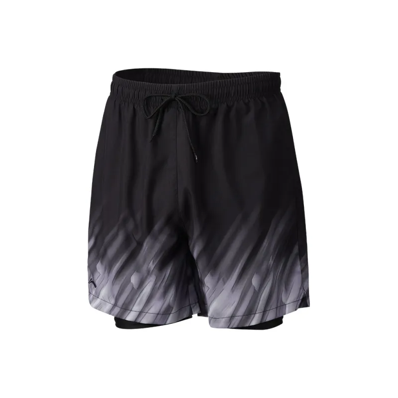 LiNing Swimming Shorts Men's Black Purple-0