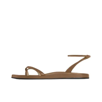 THE ROW Hugh One Strap Sandals Women's Mud Brown