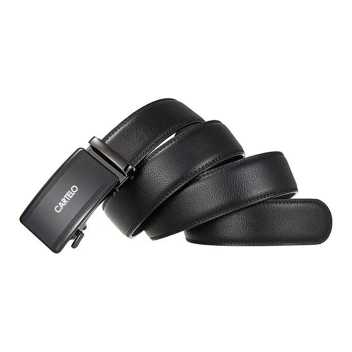 CARTELO Cow Leather Belts Men's Width 3.5CM-2