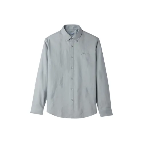 HLA Shirts Men Medium Gray Pattern 62