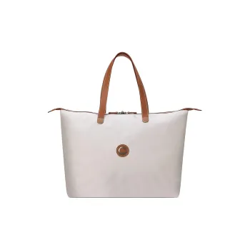 DELSEY Recycled Polyester Tote Bag Shopping Bag Shoulder Bag Handbag Unisex Ecru