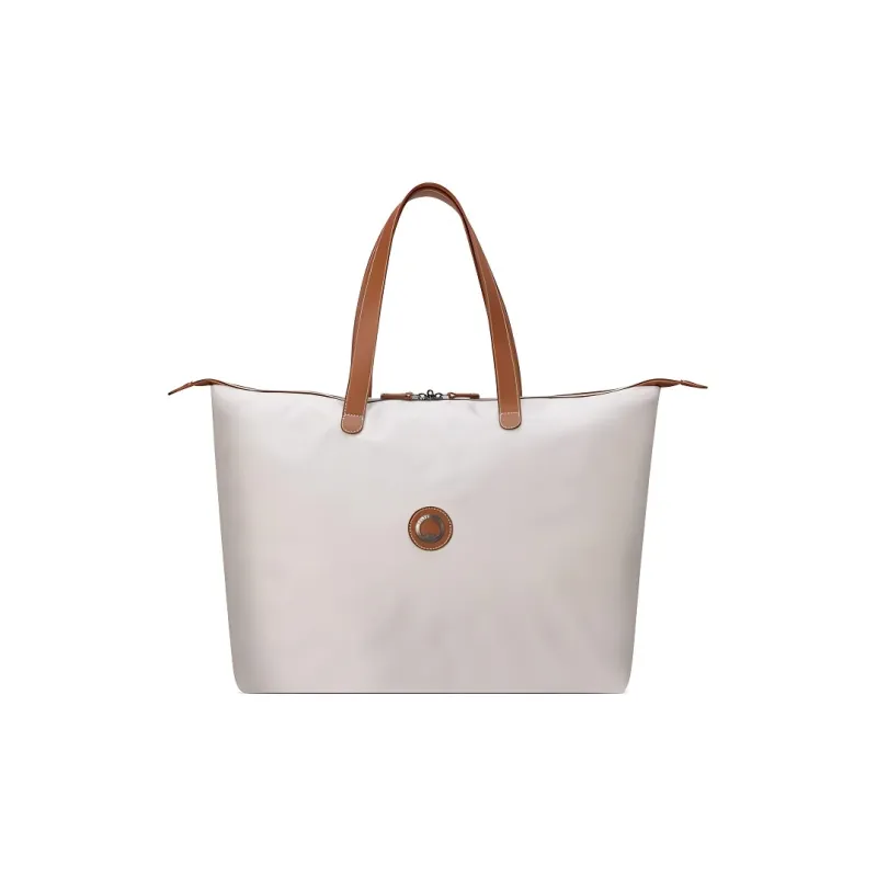 DELSEY Recycled Polyester Tote Bag Shopping Bag Shoulder Bag Handbag Unisex Ecru-0