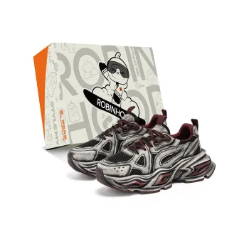 ROBINHOOD Slip Resistant, Abrasion Resistant, Breathable, Lightweight Low Top Chunky Sneakers Men's Box Included