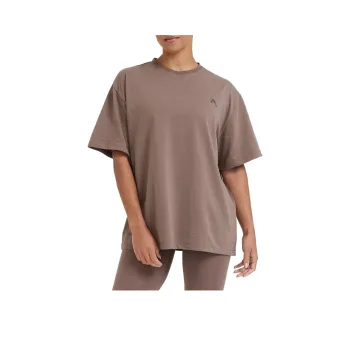 ONER ACTIVE Drop Shoulder Sleeve T Shirt Women's Brown