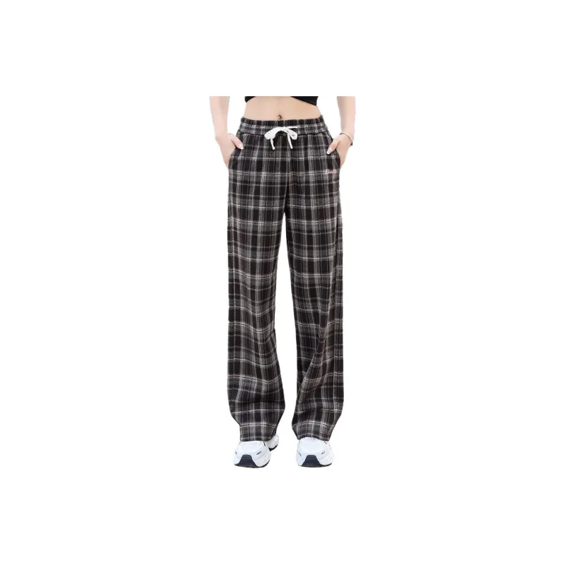 Barbie Sports Pants Women's Brown Plaid-0