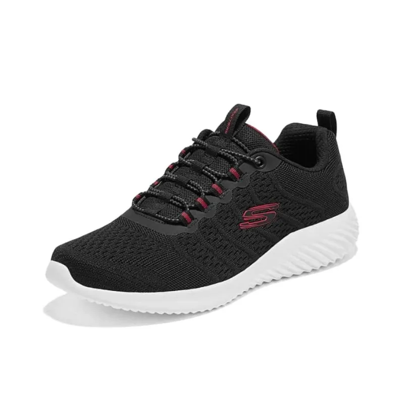 Skechers SPORT MENS Anti Slip Wear Resistant Low Top Running Shoes Men's Black Red-2