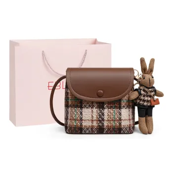 EBLAN Fabric Shoulder Bag, Crossbody Bag Regular Women's Coffee