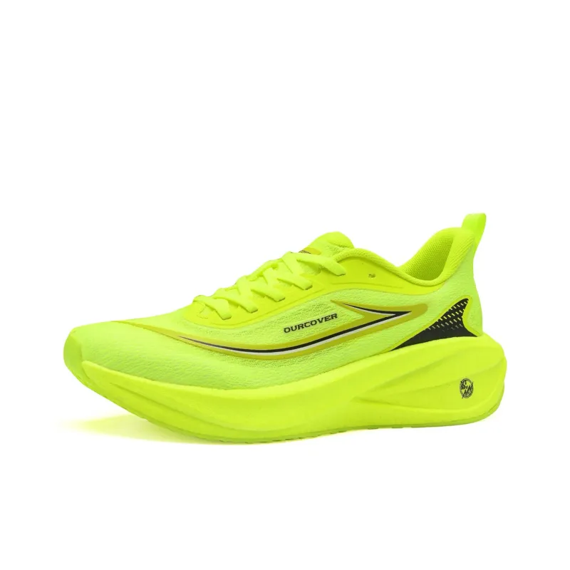 OURCOVER Low Top Running Shoes Unisex Neon Green-0