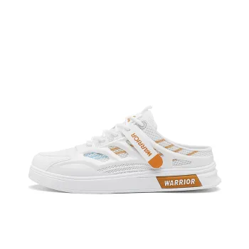 Warrior Abrasion Resistant Slip Resistant Closed Toe Slippers Men's White Orange