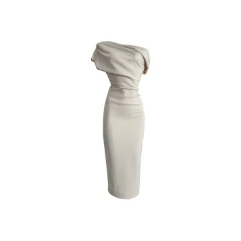 MDEHT Sleeveless Dresses Women's Gray Apricot
