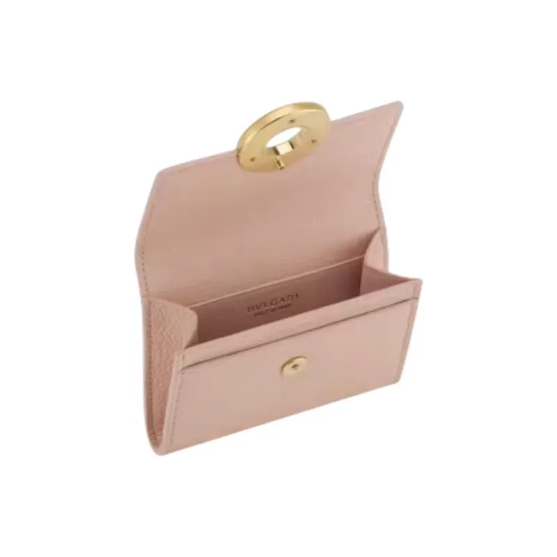 BVLGARI Calfskin Card Holder Women's Pink-2