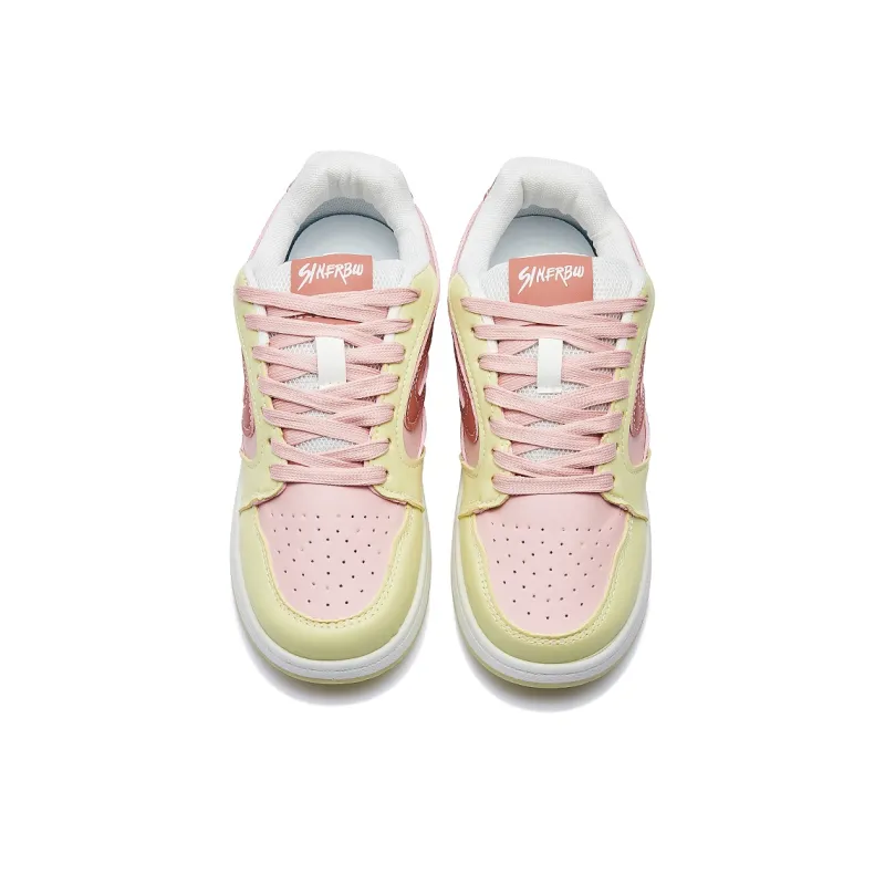 MEXICAN Low Top Skateboard Shoes Women's Pink-2