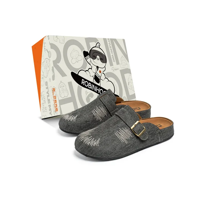 ROBINHOOD Odor Resistant Abrasion Resistant Slip Resistant Antibacterial Closed Toe Slippers Men's-0