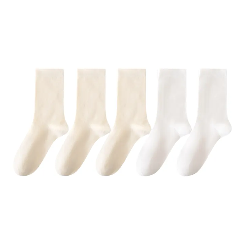 MIANWUQI Mid Calf Socks Women's 5 Pack-20