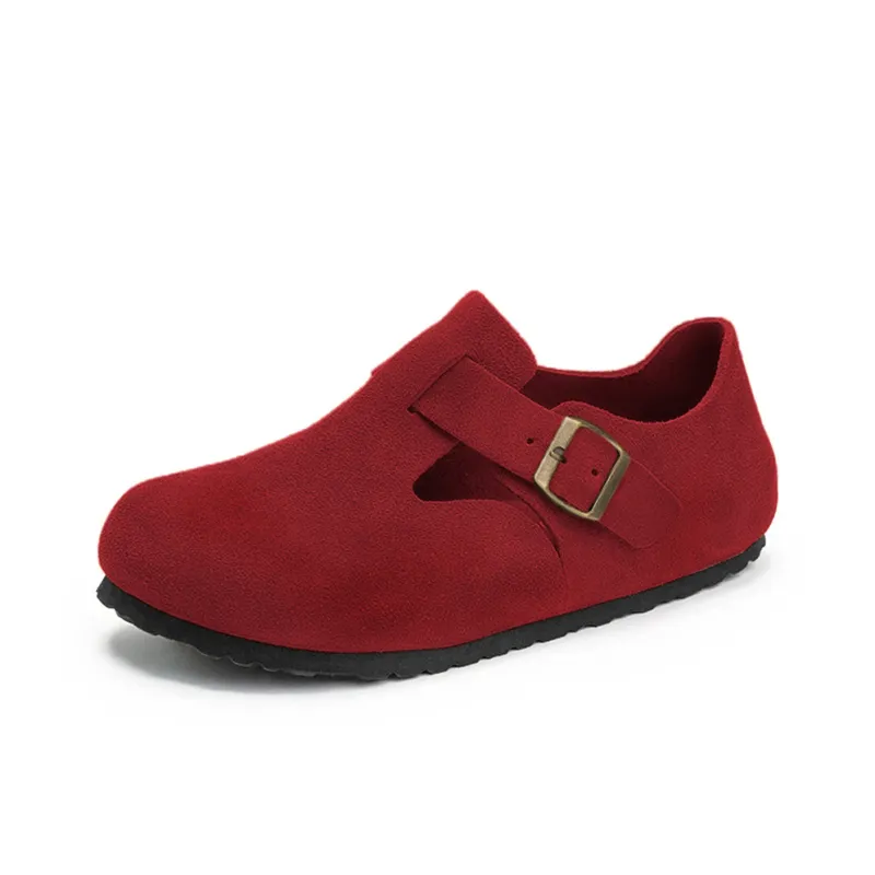 CHAOPAISHA Anti Slip Wear Resistant Low Top Casual Shoes Unisex Red-2