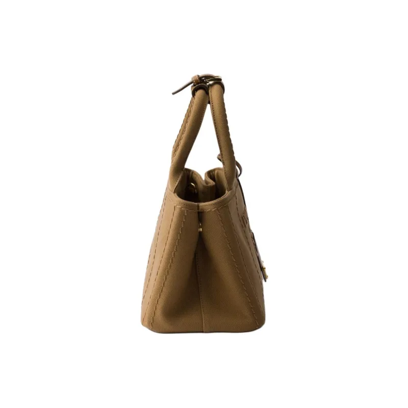 PRADA Cotton Tote Bag, Shopping Bag, Shoulder Bag, Handbag Mini Women's Khaki-1