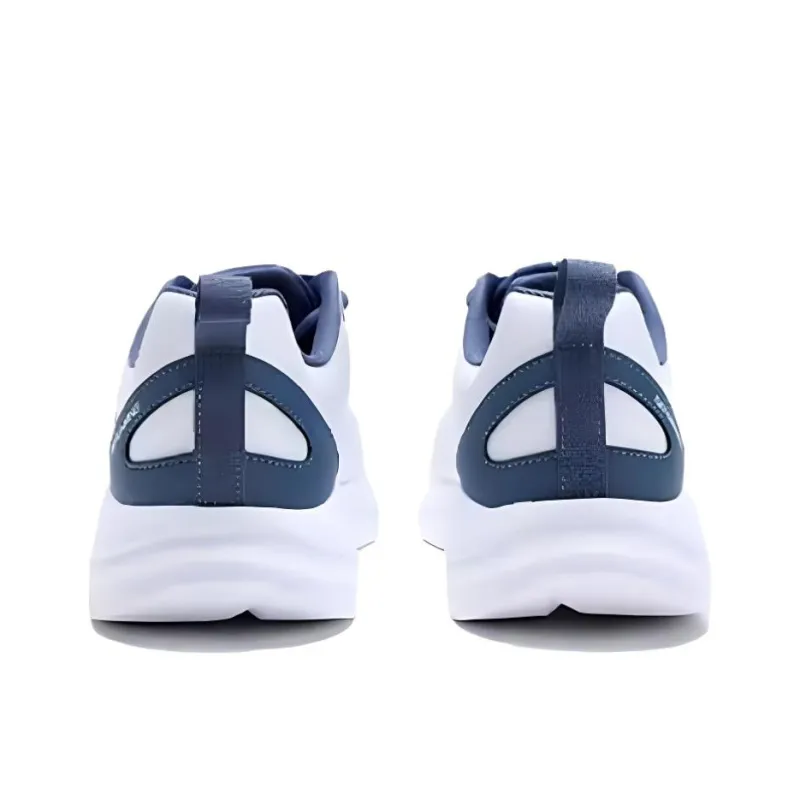 QIAODAN Anti Slip Wear Resistant Low Top Casual Sprint Running Shoes Men's Jordan White Coastal Blue-3