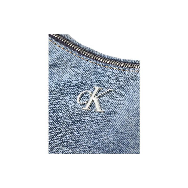 CALVIN KLEIN Denim Hobo Bag Handbag Trumpets Women's Blue-2