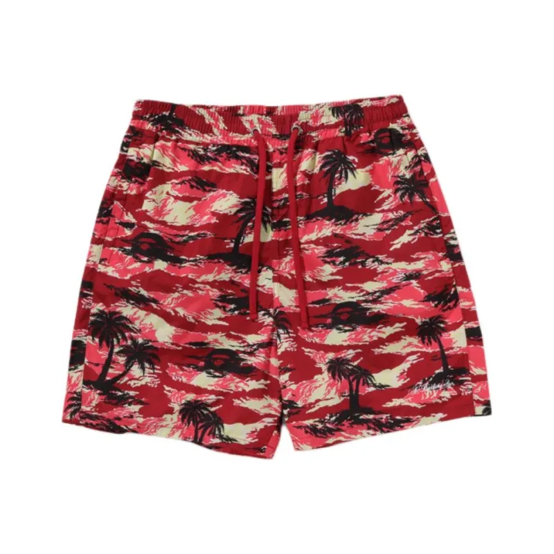 Bape Palm Tree Camo Relaxed Fit Beach Shorts-4