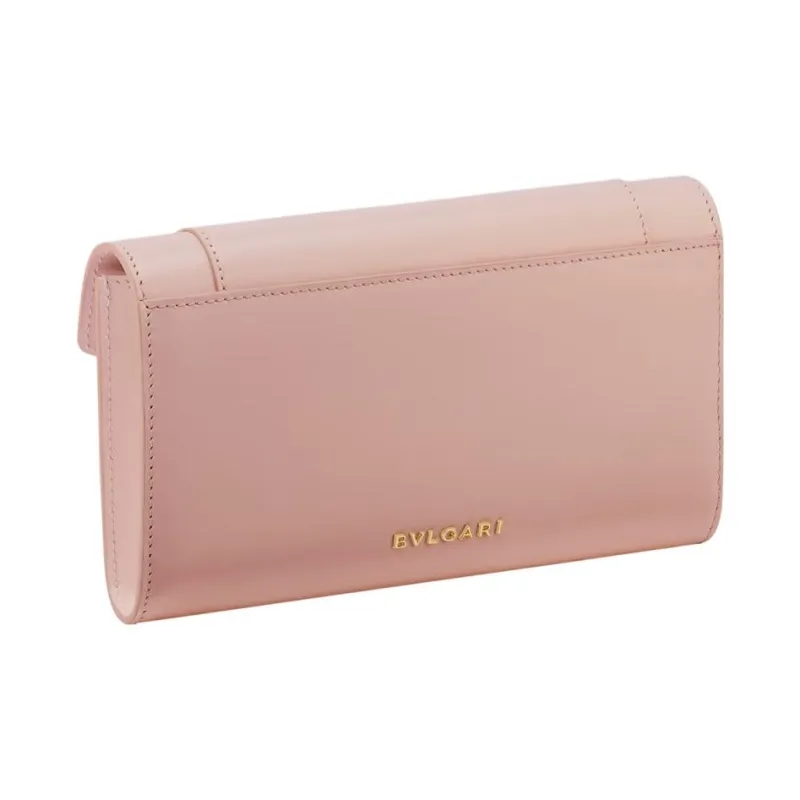 BVLGARI Serpenti Forever Calfskin Wallet Tubas Women's Pink-1