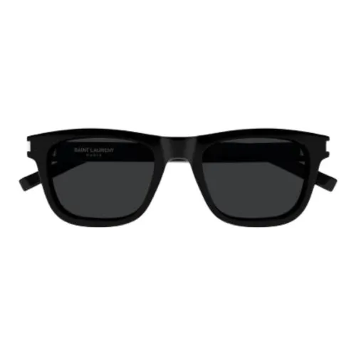 SAINT LAURENT Recycled Acetate Rectangular Sunglasses Women's Black