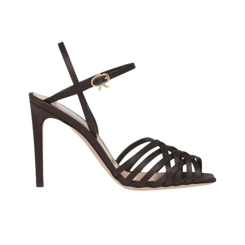 GIANVITO ROSSI Kerry One Strap Sandals 9.5cm Women's Brown-1