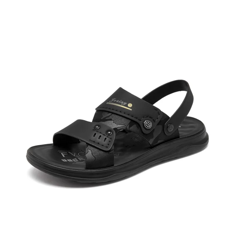 JOSINY Beach Sandals Men's Black-1