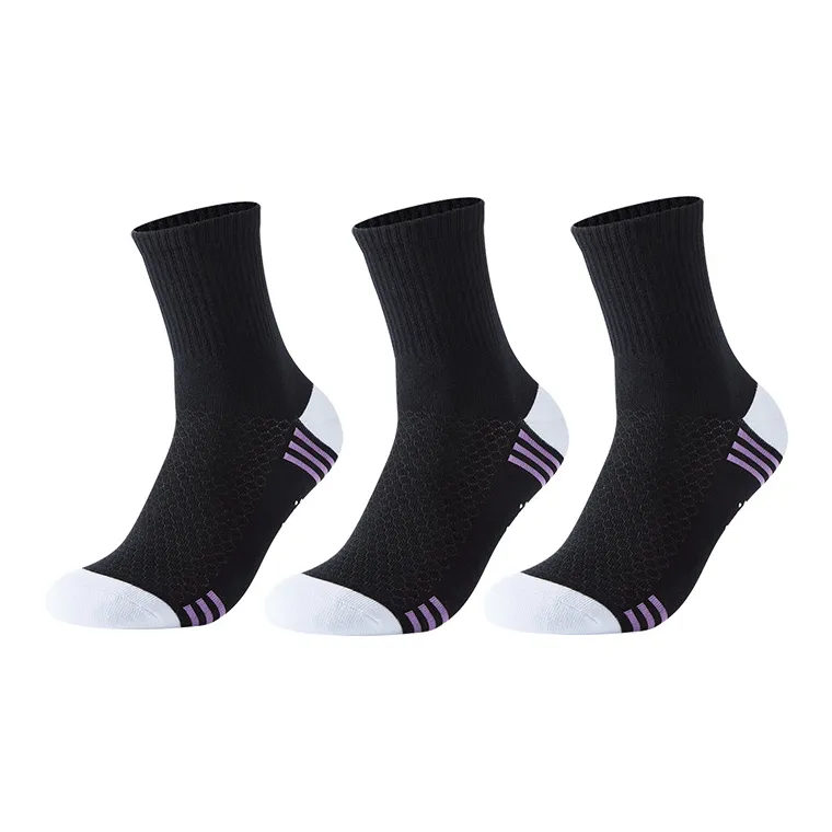 PEAK Mid Calf Socks Unisex 3 Pack Black-0