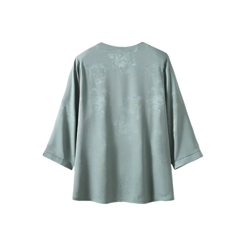 PIERRE CARDIN Chiffon Shirt Women's Green-2