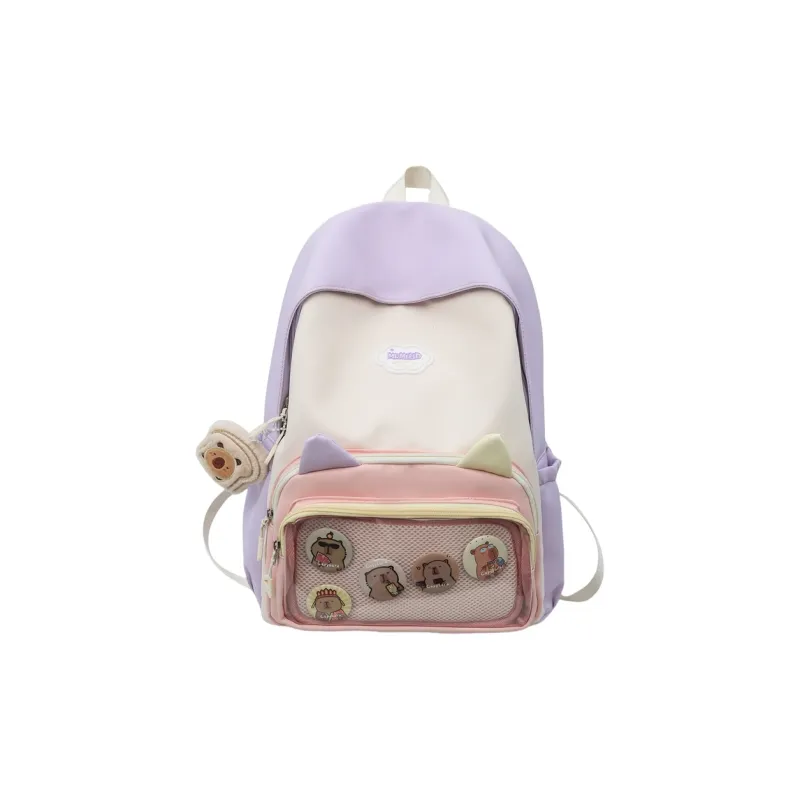 Wolfhorse Nylon With PVC Backpack Unisex Multicolor-12