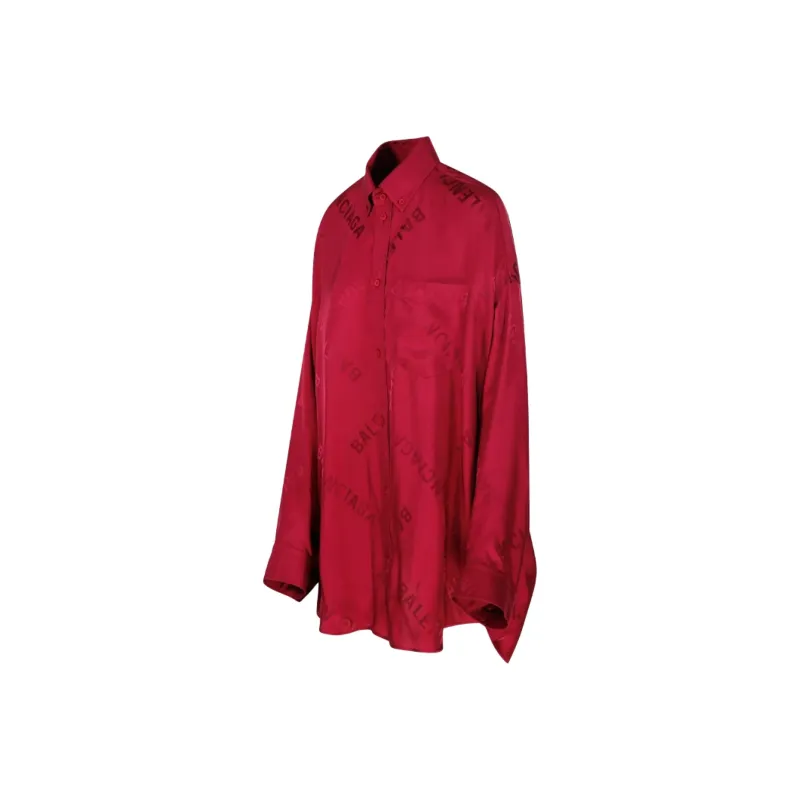 Balenciaga Shirt Women's Burgundy-2