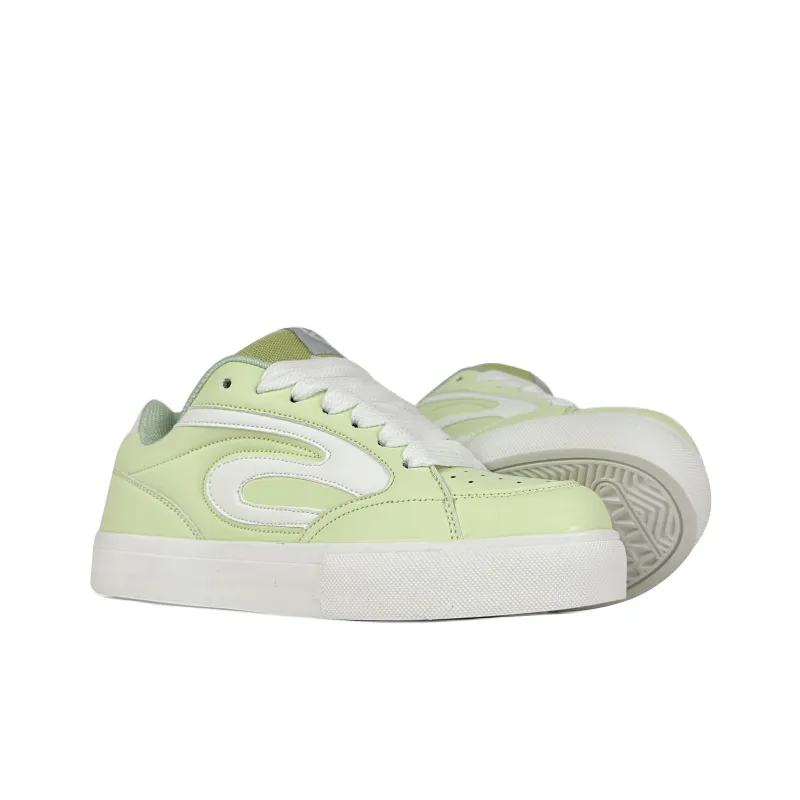 BKAE Abrasion Resistant Lightweight Height Increasing Low Top Skateboard Shoes Unisex Green Apple-2