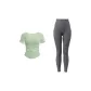 [Fixed Pad Short-Sleeved+Pants]Sprout Green+Limestone