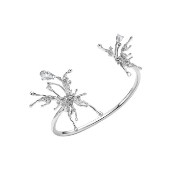 BOONEE White Gold Plated Copper Bangles Women's